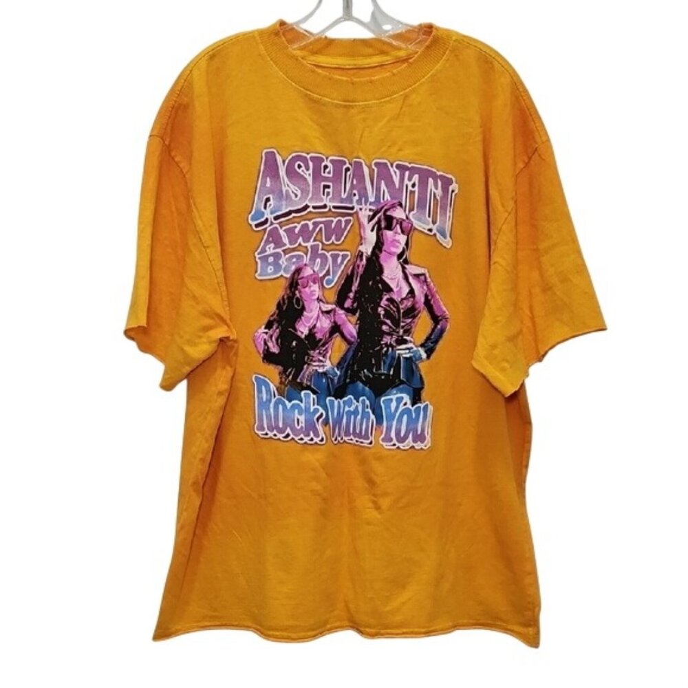 Ashanti Aww Baby Rock With You Graphic Band Tee Size Large New R&B Singer